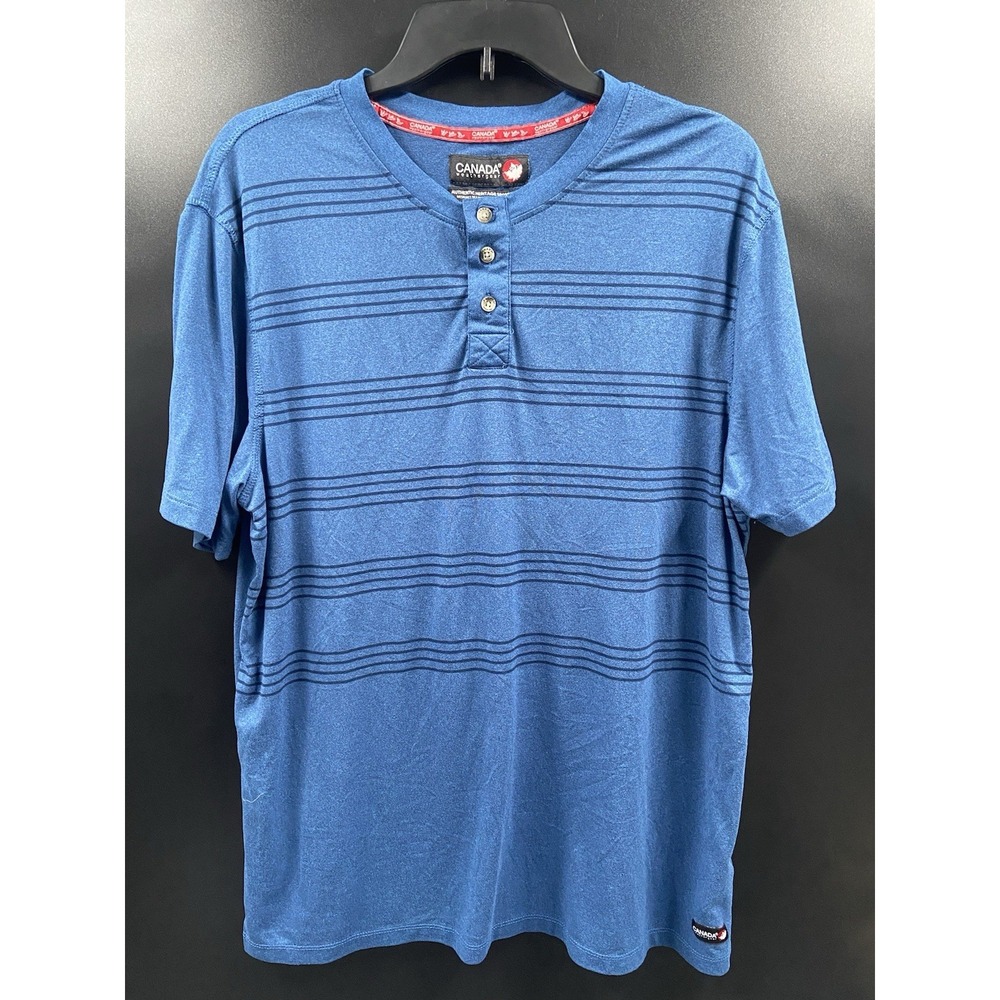 Canada Weather Gear Men's Henley T-Shirt Sky Blue Size‎ L  MSRP$55) Super Soft